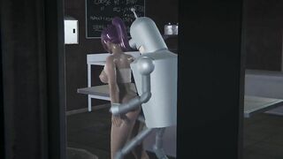 Futurama - Leela gets creampied by Bender - 3D Porn