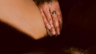 Rubbing my Long Clitoris until i Cum all over my Husbands Rock
