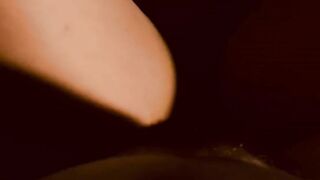 Rubbing my Long Clitoris until i Cum all over my Husbands Rock