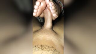 Huge Penis Gets a Devils Pedicure from the Nicest Foot ever & Jizzes