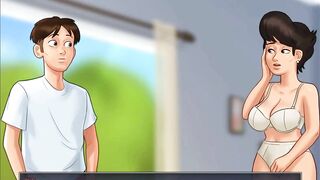 SummerTimeSaga-Older Dark Haired into Panties Snatch Jizzed.