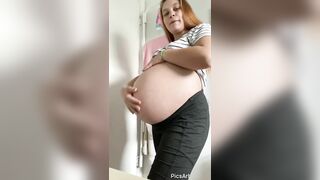 9 Months Pregnant Sfw Tease