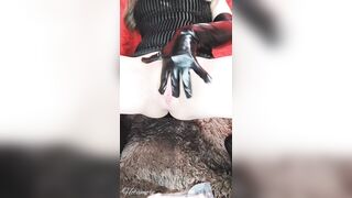 Me Time (touched and Screwed myself with a Toy Wearing Leather Gloves)