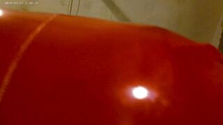 4KHD FindomGoddess Humiliating Rubber Dress Facefucking Sissy laughing,Teasing&Denying SPH ClitDick