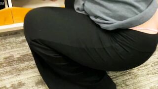 Cougar Fat Butt Outside Wedgie and Whale Tail Shopping