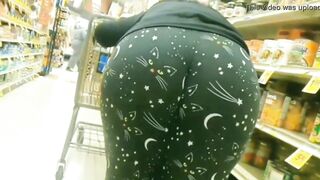 Cougar Fat Butt Outside Wedgie and Whale Tail Shopping
