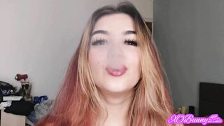 Bunny Smoking and Eye Contact (too much Tan Lotion on my Hands