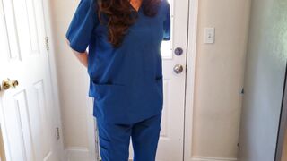 Nurse Wetting her Scrubs