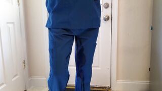 Nurse Wetting her Scrubs
