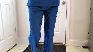 Nurse Wetting her Scrubs