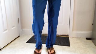 Nurse Wetting her Scrubs
