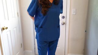 Nurse Wetting her Scrubs