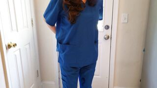 Nurse Wetting her Scrubs