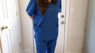 Nurse Wetting her Scrubs