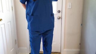 Nurse Wetting her Scrubs
