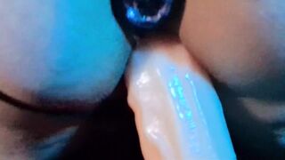 German Squirt Ex-Wife Trys out her new Huge White Toy point of view