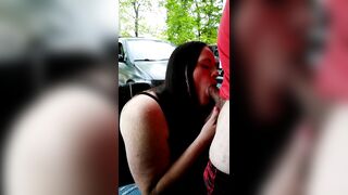 Alabama_couple256 cougar Deepthroats public inside the Parking Lot so everyone can watch