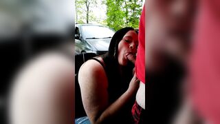 Alabama_couple256 cougar Deepthroats public inside the Parking Lot so everyone can watch