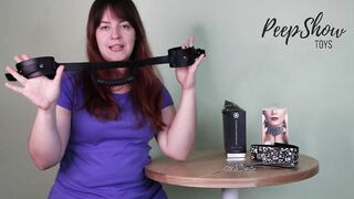 Vibrator Review - FETISH Adjustable Leather Handcuffs with Handle and Collar with