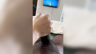 STROKING HUGE AFRICAN PENIS UNTIL IT EXPLODES