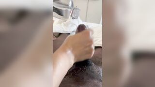 STROKING HUGE AFRICAN PENIS UNTIL IT EXPLODES