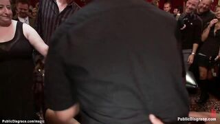 Blonde group banged at outdoors party