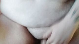 Stretching out Tight Bimbo Twat (rides Hand Vibrator)