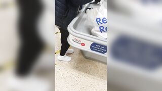 Step Milf into Pants Stuck under Shelf got Screwed by Step Son