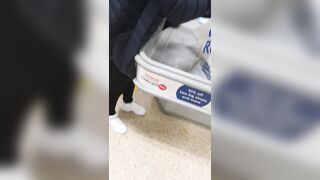 Step Milf into Pants Stuck under Shelf got Screwed by Step Son