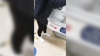 Step Milf into Pants Stuck under Shelf got Screwed by Step Son