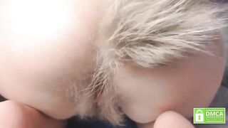 Tail Plug Deep into Hairy Asshole Good Close Up. Doggy Watch