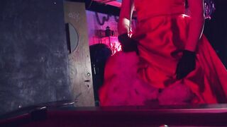 Paige Turnah in black pantyhose & red heels into three way