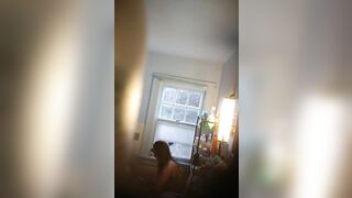 Amazingly Hot roomate shower spy - using toilet