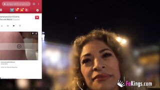 PUBLIC EXHIBITION for an astounding blonde Colombian Latina