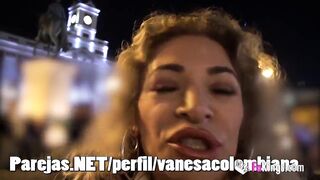 PUBLIC EXHIBITION for an astounding blonde Colombian Latina