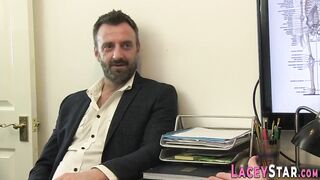 Mature doctor ass nailed in office