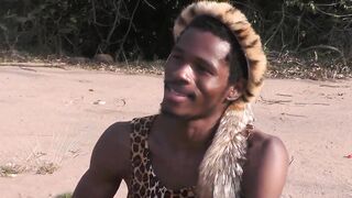 Topless Ebony girls with nice titties dancing and talking