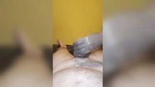 3 Orgasms In Transparent Latex Gloves