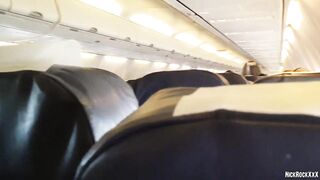 PUBLIC AIRPLANE Hand Job and Oral Sex - Bella Mur
