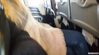 PUBLIC AIRPLANE Hand Job and Oral Sex - Bella Mur