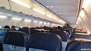 PUBLIC AIRPLANE Hand Job and Oral Sex - Bella Mur