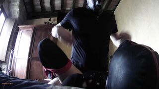 Laura on Heels Amateur 2021 on Stocking and Red High Heels Bound