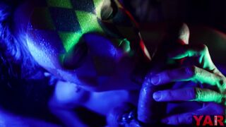 Egg Bdsm Masked Woman Blows Testicles and Swallows Cum from Long Dick