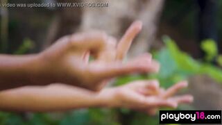 Cutie cougar yoga instructors Daniella Smith nude training next to