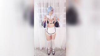 Rem re zero Cosplay Animated Head
