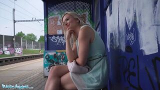 Outdoors Agent Huge Titties Blonde Lily Joy Pounded Behind Train