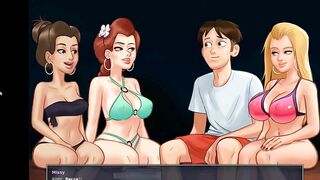 SummerTimeSaga-Turned On Milfs Beach Party Three-Way