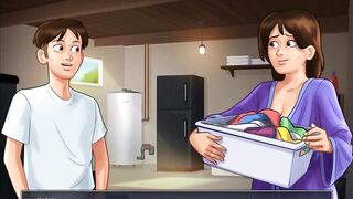 SummerTimeSaga-Debbie Dark Haired cougar Laundry Sex