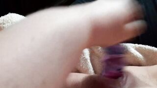 My new Glass Purple Vibrator! up Close Watch, made me Cum so
