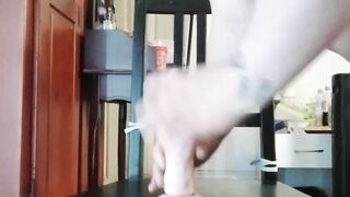 Hoe Vagina Gets Fisted (rides Fist Vibrator)